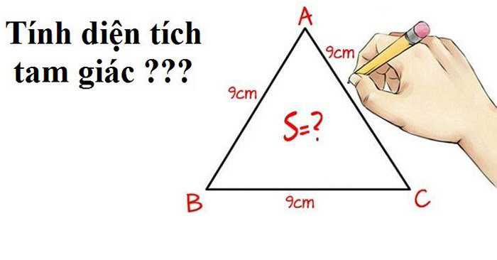 Công thức tính diện tích tam giác vuông, đều, cân, thường | Traloitructuyen.com